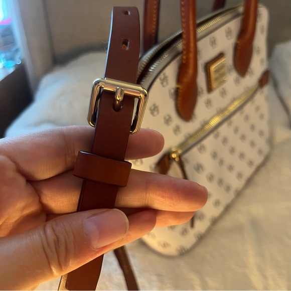 Dooney & Bourke Gretta Domed Satchel in Bone. - Picture 9 of 15